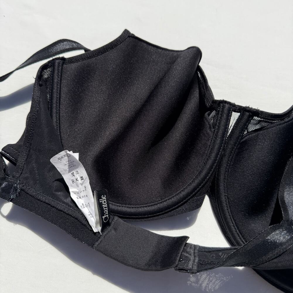 Chantelle Aeria Spacer Bra 36DDD Black Mesh Overlay Underwire - Picture 3 of 4